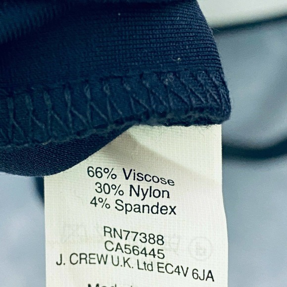 J.Crew Women's Dress Tweed Fit & Flare Gray Black Colorblock Crew Sleeveless 00 - Picture 6 of 6